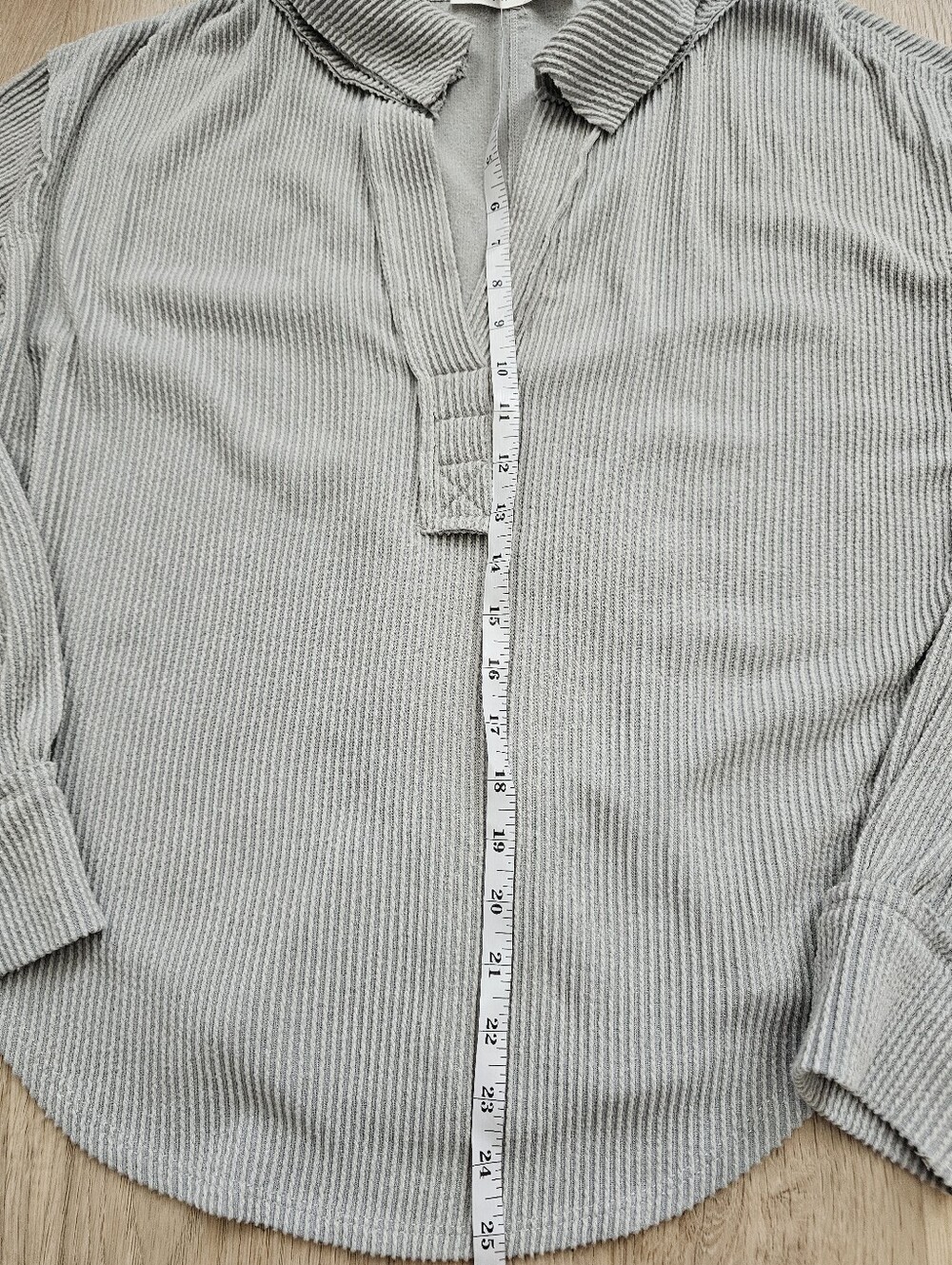 Altar'd State Light Blue Ribbed Pullover - Picture 6 of 9